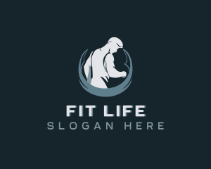 Muscle Training Fitness logo design