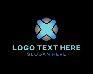 Business Software - Modern Tech Letter X logo design