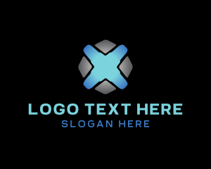 Modern Tech Letter X Logo