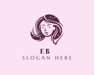 Woman Hair Sparkle Logo