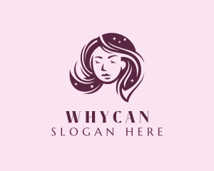 Woman Hair Sparkle Logo