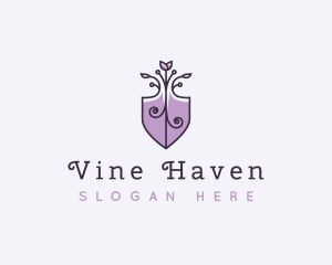 Flower Plant Shovel  logo design