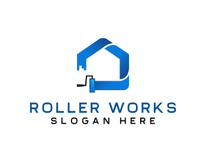 Roller - Painting Roller Renovation logo design