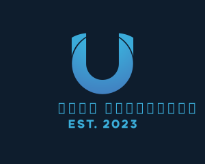 Tech Business Letter U logo design