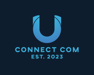 Telecommunication - Tech Business Letter U logo design