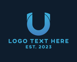 It - Tech Business Letter U logo design