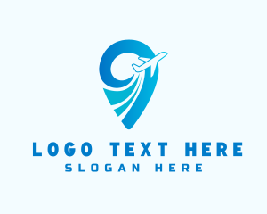 Locator - Tourist Airplane Pin logo design