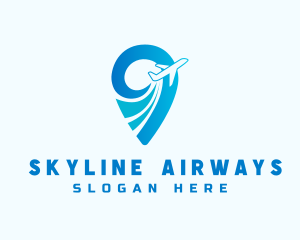 Airliner - Tourist Airplane Pin logo design