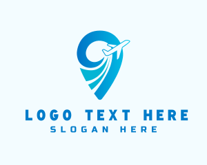 Airplane - Tourist Airplane Pin logo design