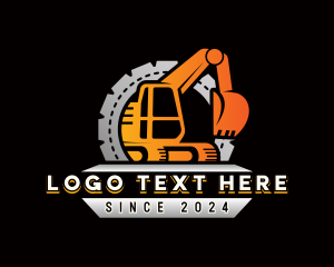 Backhoe - Excavator Industrial Contractor logo design