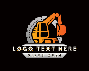 Excavator Industrial Contractor Logo