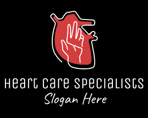 Cardiologist - Heart Hand Cardiologist logo design