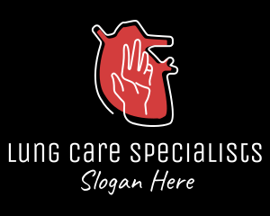 Heart Hand Cardiologist logo design