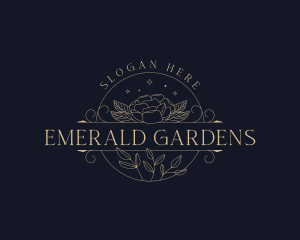 Stylish Flower Gardening  logo design