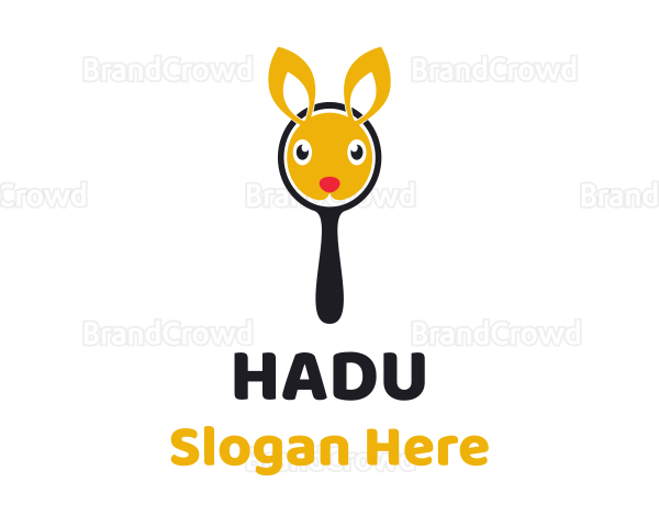 Bunny Magnifying Glass Logo