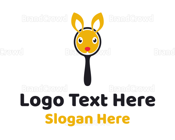 Bunny Magnifying Glass Logo