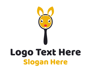 Searching - Bunny Magnifying Glass logo design