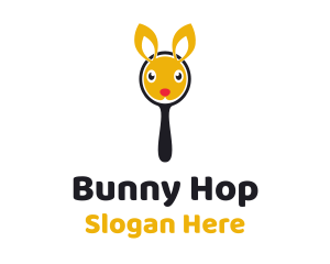 Bunny - Bunny Magnifying Glass logo design