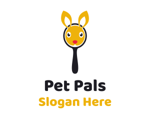 Bunny Magnifying Glass logo design