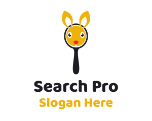 Search - Bunny Magnifying Glass logo design