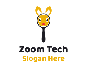 Bunny Magnifying Glass logo design