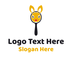 Bunny Magnifying Glass Logo