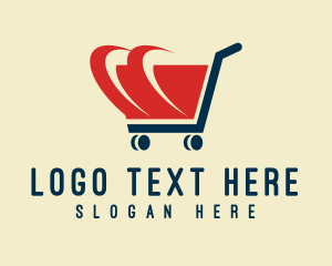 Red Shopping Cart Speed Logo