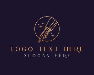 Literature - Writer Calligraphy Pen logo design
