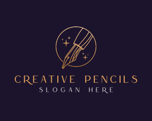 Writer Calligraphy Pen logo design