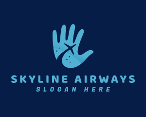 Airliner - Hand Airplane Travel logo design
