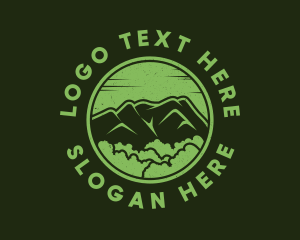 Trekking - Forest Mountain Trees logo design