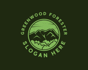 Forest Mountain Trees logo design