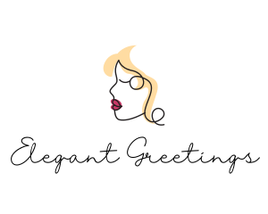 Elegant Woman Face logo design