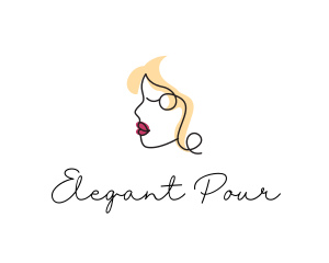 Elegant Woman Face logo design