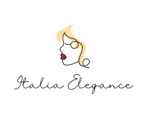 Elegant Woman Face logo design