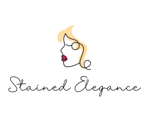 Elegant Woman Face logo design