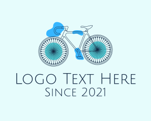 Bikepacking - Bike Cycling Outline logo design