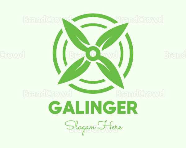 Green Leaf Propeller Logo