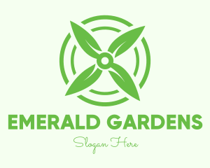 Green Leaf Propeller logo design