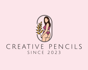 Female Underwear Model logo design