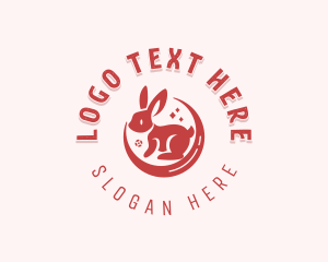 Bunny - Rabbit Moon Bunny logo design