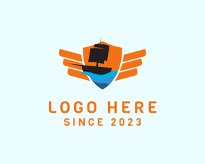 Port - Wing Ship Maritime logo design