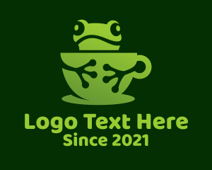 Coffee Cup - Green Frog Cafe logo design