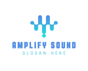 Modern Sound Wave Beat logo design