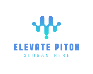 Pitch - Modern Sound Wave Beat logo design