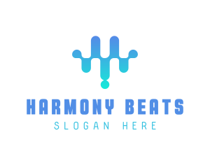 Modern Sound Wave Beat logo design