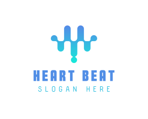 Modern Sound Wave Beat logo design