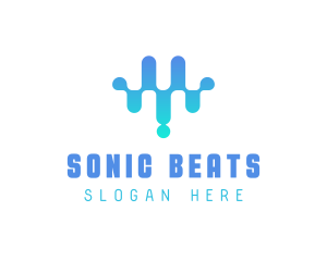 Modern Sound Wave Beat logo design