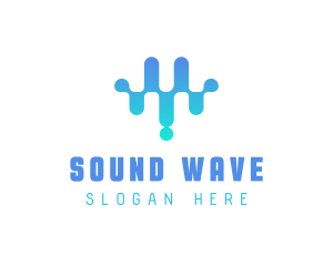 Modern Sound Wave Beat logo design