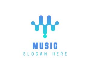 Network - Modern Sound Wave Beat logo design